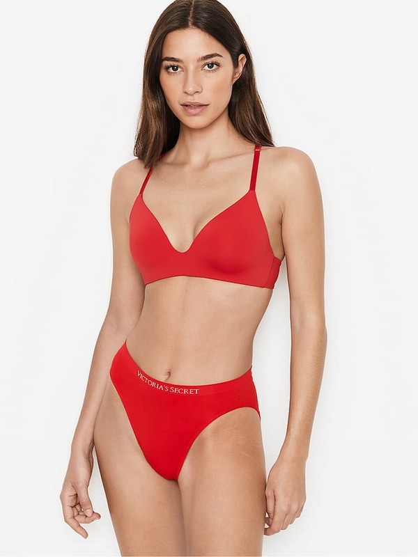 Red Victoria Secret Lipstick Brief Underwear | YZKNR6913