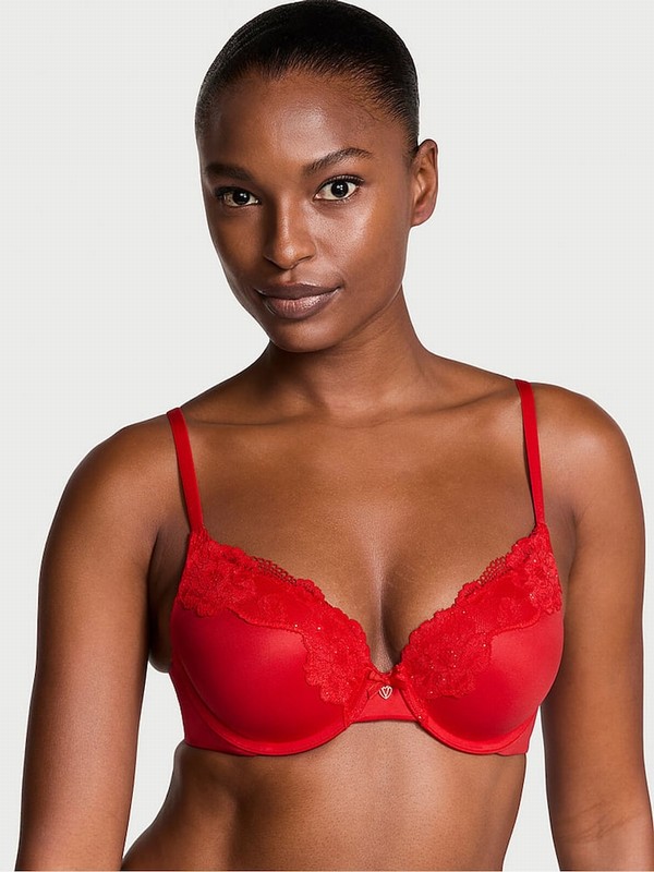 Red Victoria Secret Lipstick Full Cup Bras | HCXFI2971