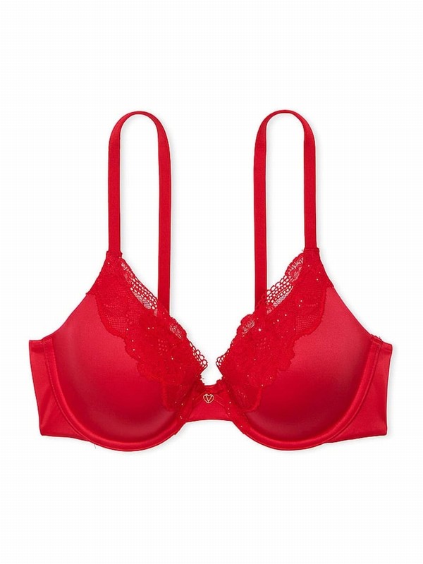 Red Victoria Secret Lipstick Full Cup Bras | ENSTR2950