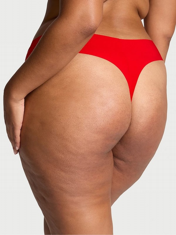 Red Victoria Secret Lipstick Lace Waist Thong Underwear | DNRZC6540
