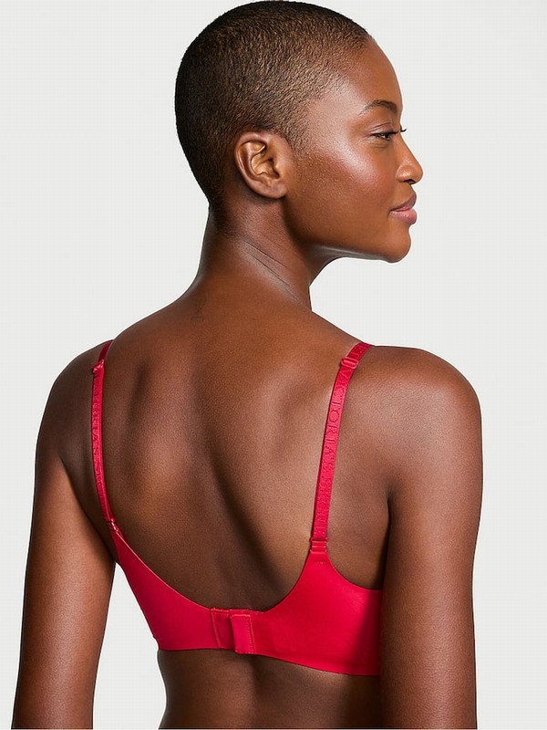 Red Victoria Secret Lipstick Lightly Lined Loungelette Bras | EKDNU5132