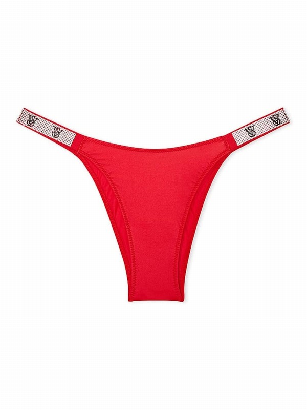 Red Victoria Secret Lipstick Smoothzilian Shine Strap Underwear | IQLWJ9081