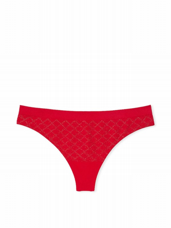 Red Victoria Secret Lipstick Thong Underwear | VFHQA1697