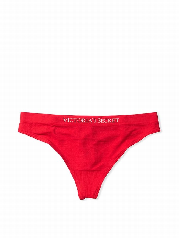 Red Victoria Secret Lipstick Thong Underwear | FLSRV9350