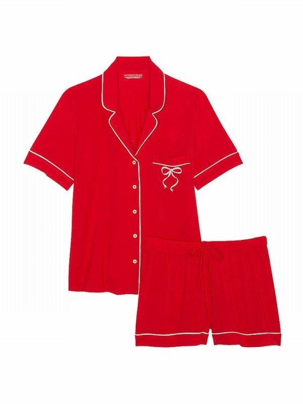 Red Victoria Secret Lipstick w Love Graphic Modal Nightwear | GCONK8024