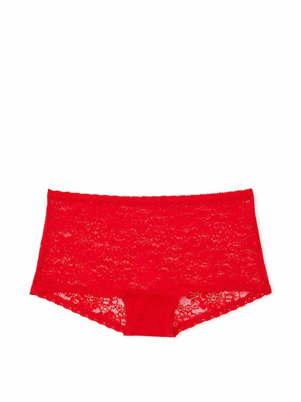 Red Victoria Secret Pepper Floral Lace Underwear | BUGQF6928