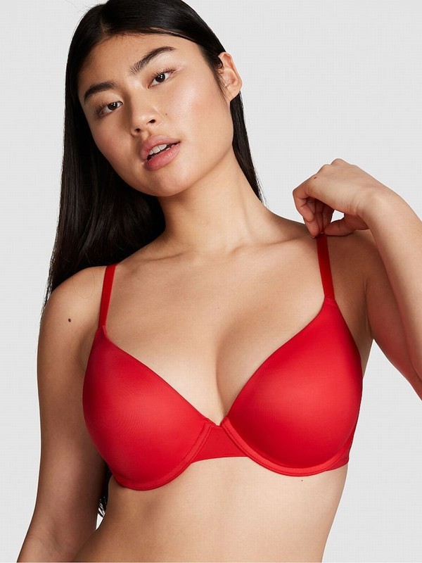 Red Victoria Secret Pepper Push Up Bras | ZOIKN4029