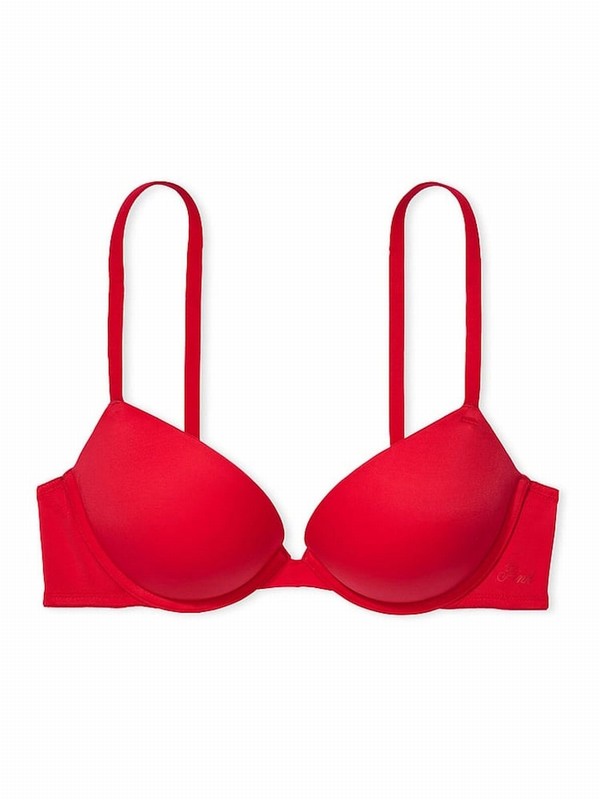 Red Victoria Secret Pepper Super Push Up Bras | DERWC0742