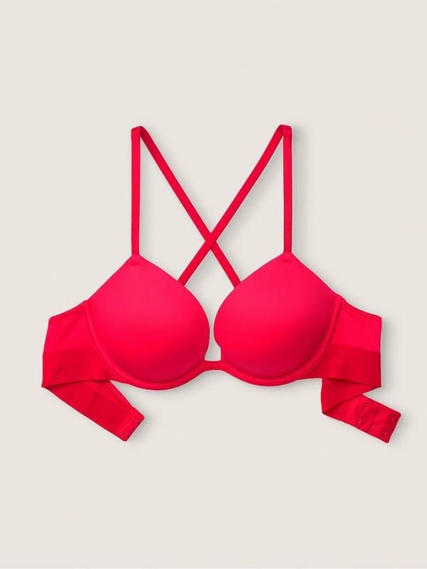 Red Victoria Secret Pepper Super Push Up Bras | ADYMK6708