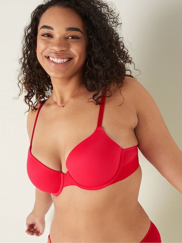 Red Victoria Secret Pepper T Shirt Bras | NIJUR8190