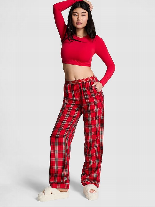 Red Victoria Secret Sangria Plaid Nightwear | HVBOK3589