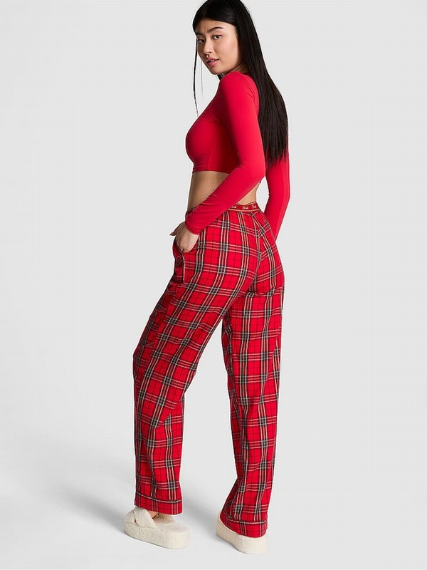 Red Victoria Secret Sangria Plaid Nightwear | HVBOK3589