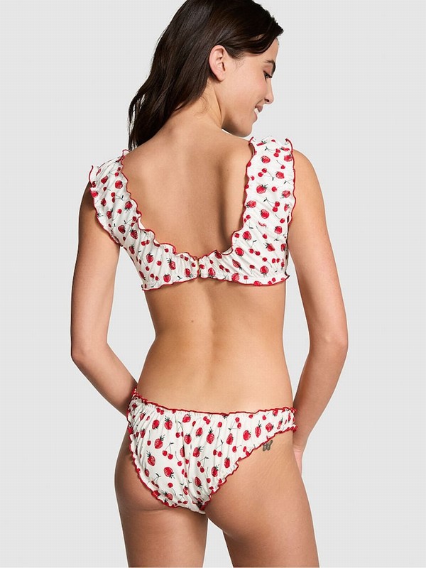 Red Victoria Secret Summer Berries Cheeky Frankies Hudson Bikini Bottom | XFLSZ3864