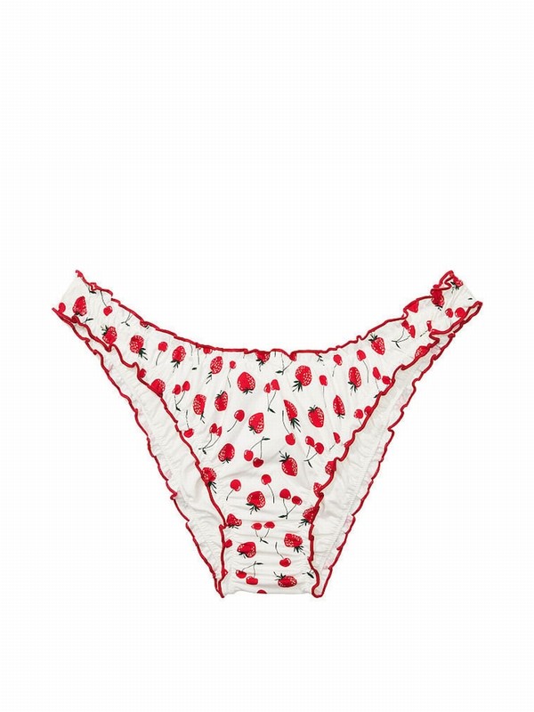 Red Victoria Secret Summer Berries Cheeky Frankies Hudson Bikini Bottom | XFLSZ3864