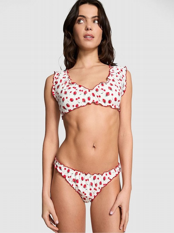 Red Victoria Secret Summer Berries Frankies Hudson Bikini Top | MIZPX7384