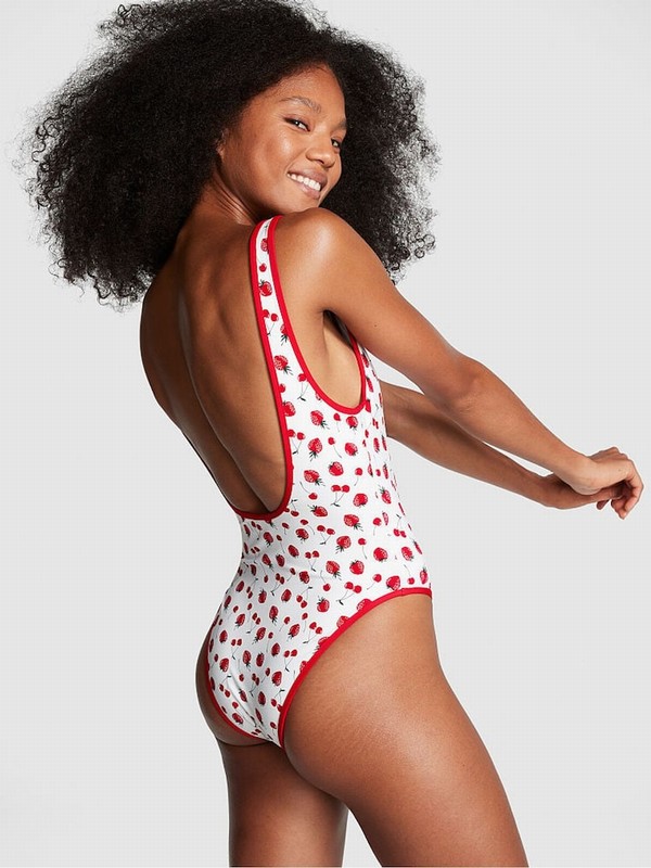 Red Victoria Secret Summer Berries Frankies Marlowsuit Swimsuits | CKWRG3826