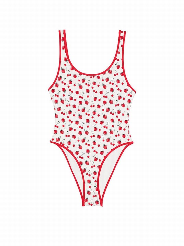 Red Victoria Secret Summer Berries Frankies Marlowsuit Swimsuits | CKWRG3826