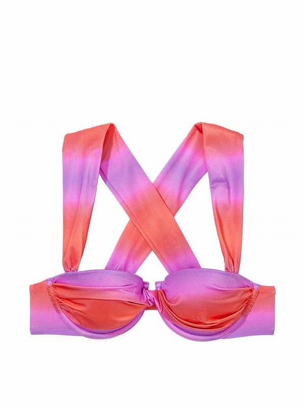Red Victoria Secret Sunset Ombre Balconette Bikini Top | RWDUG8405
