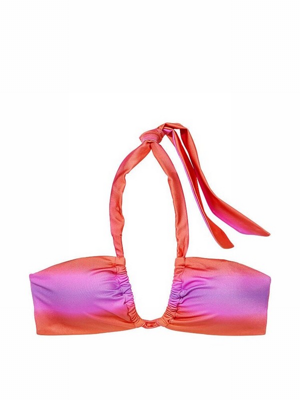 Red Victoria Secret Sunset Ombre Halter Bikini Top | APINT5431
