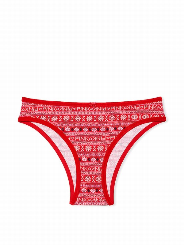 Red Victoria Secret Vermillion Cheeky Cotton Underwear | GSQIC7518
