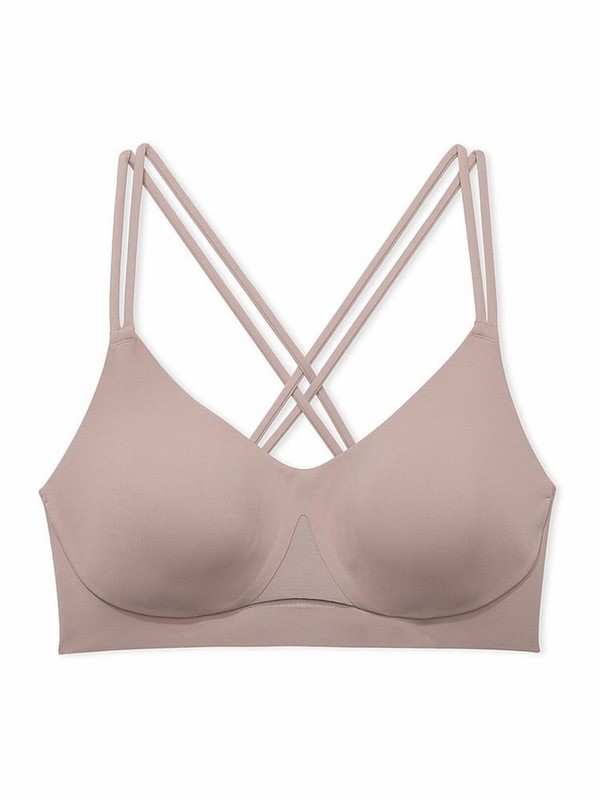 Rose / Beige Victoria Secret CandeNude VSX Elevate™ Strappy Comfort Low Impact Bras | FPZXK9268