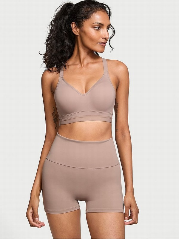 Rose / Beige Victoria Secret CandleNude VS Elevate High Rise Bike Shorts | PTFKA7690