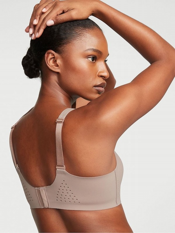 Rose / Pink Victoria Secret CandleBack Close VSX Featherweight™ Max High Support Sports Bra | FBTDR4071