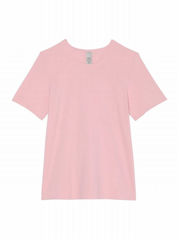Rose / Pink Victoria Secret Chalk Elevate™ Stretch T Shirts | QLCFH0742