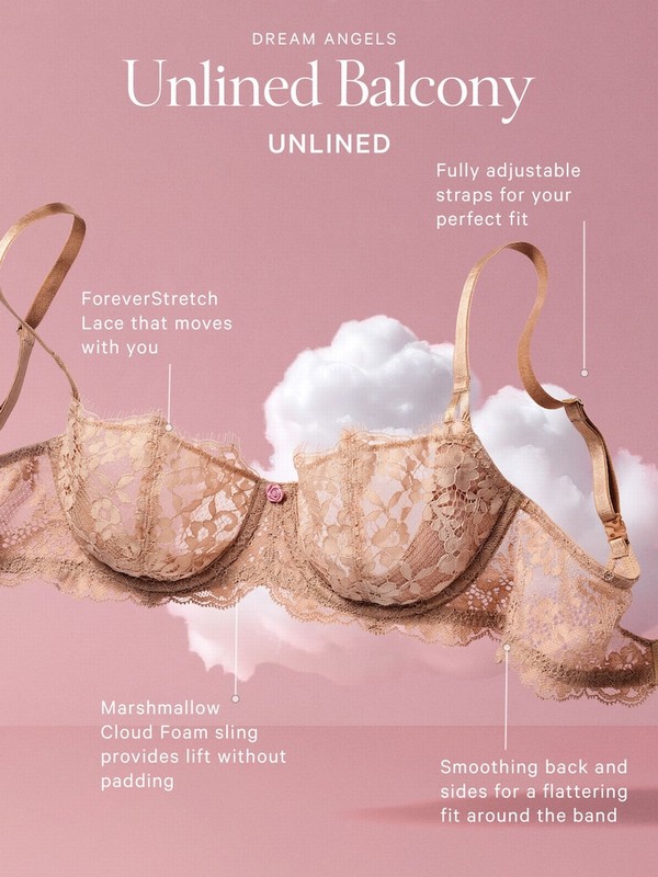 Rose / Pink Victoria Secret Chalk Unlined Balcony Twinkle Shine Strap Bras | TMRGB6037