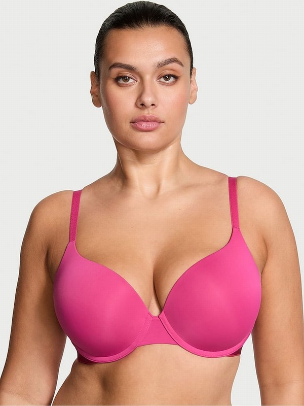 Rose / Pink Victoria Secret Luscious Full Cup Push Up Full Cup Push Up Lace Bras | AGDSV2684