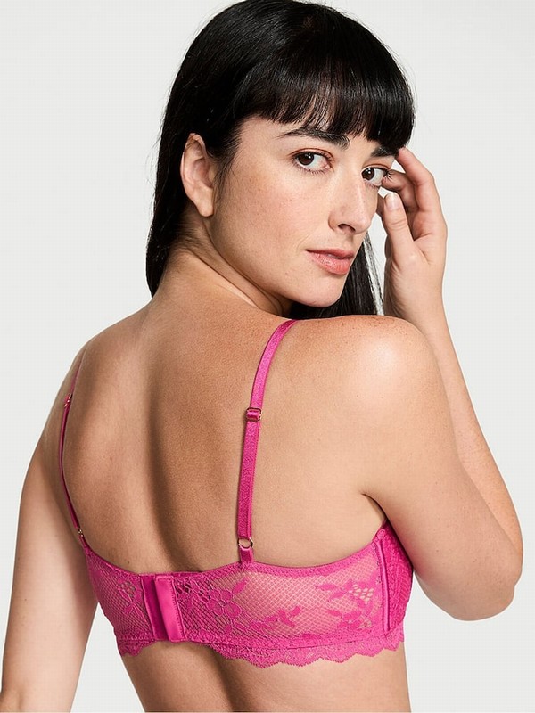 Rose / Pink Victoria Secret Luscious Lace Bandeau Top Bras | ZYAOD3725