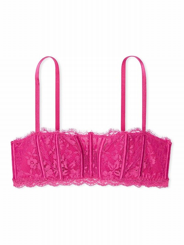 Rose / Pink Victoria Secret Luscious Lace Bandeau Top Bras | ZYAOD3725