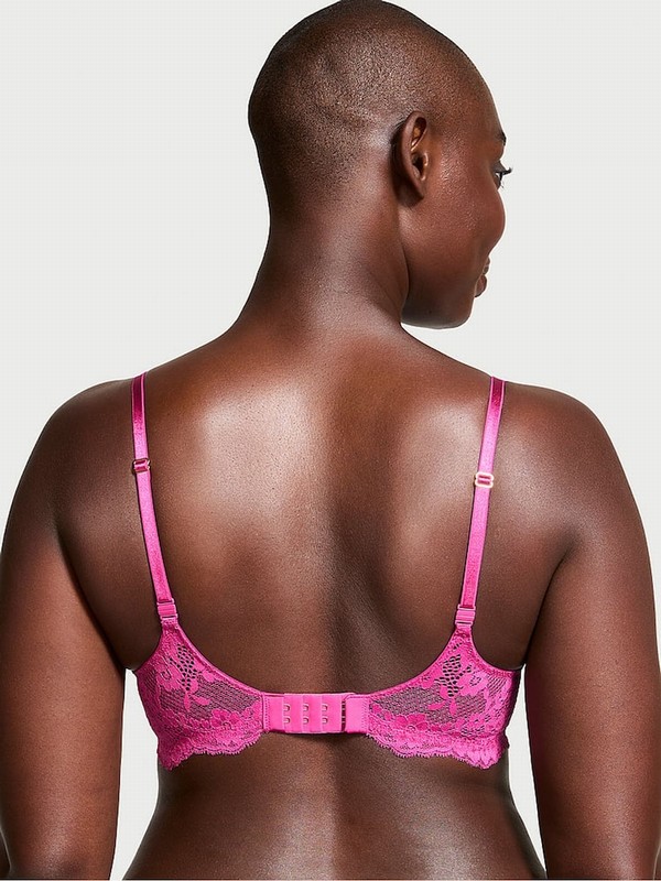 Rose / Pink Victoria Secret Luscious Lightly Lined Demi Bras | XNLES7532