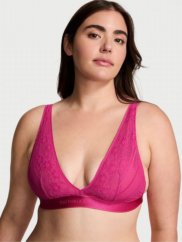 Rose / Pink Victoria Secret Luscious Logolette Bras | BUTDR0791