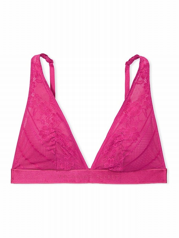 Rose / Pink Victoria Secret Luscious Logolette Bras | BUTDR0791