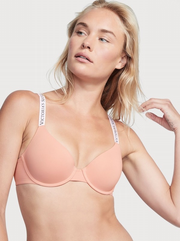 Rose / Pink Victoria Secret Misty Demi Lightly Lined Bras | CIUYZ6278