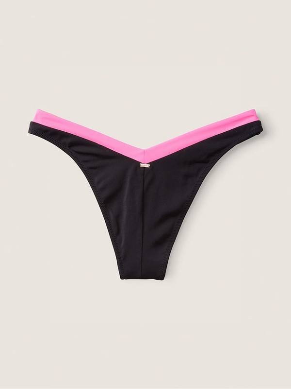 Rose / Pink Victoria Secret Radiant Colour Block Cheeky Bikini Bottom | SYTWJ3684