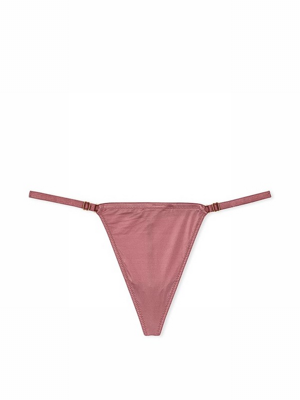 Rose / Pink Victoria Secret Vintage Adjustable G-String Underwear | NOHIW7645