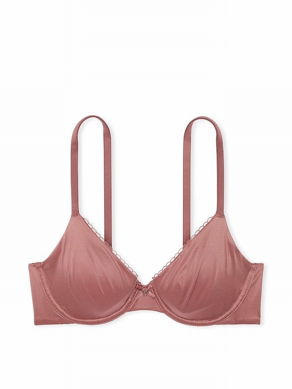 Rose / Pink Victoria Secret Vintage Demi Invisible Lift Minimiser Bras | ZTSEP8450