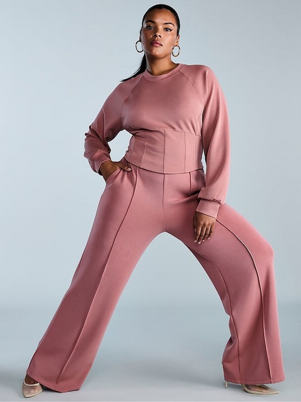 Rose / Pink Victoria Secret Vintage Modal Wide Leg Joggers | KVOGN5723