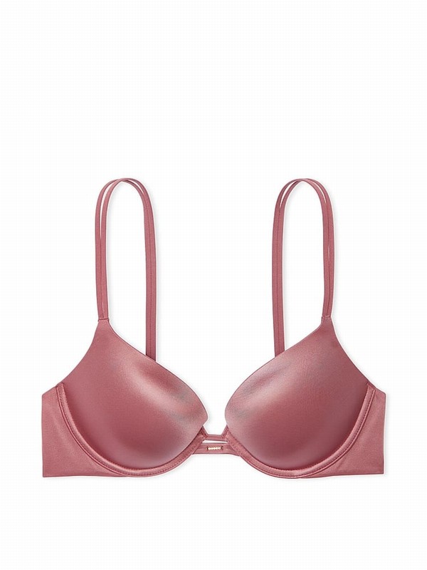 Rose / Pink Victoria Secret Vintage Push Up Bras | JLKOC1957