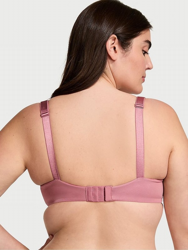 Rose / Pink Victoria Secret Vintage Push Up Shine Strap Bras | KQGCJ9150