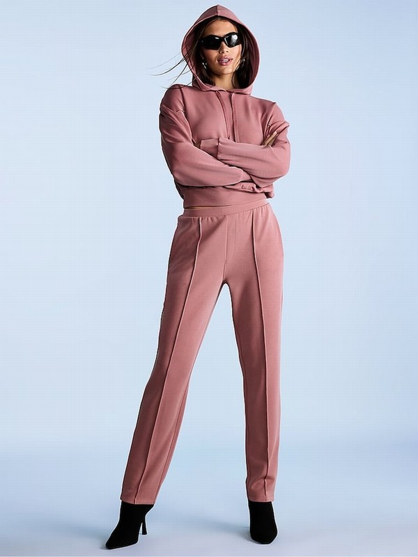 Rose / Pink Victoria Secret Vintage VSX Featherweight Knit Hoodie | PDTKV8941