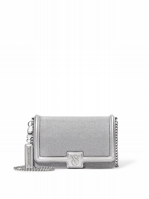 Silver Victoria Secret Mini Crossbody Bags | RCVKY1208
