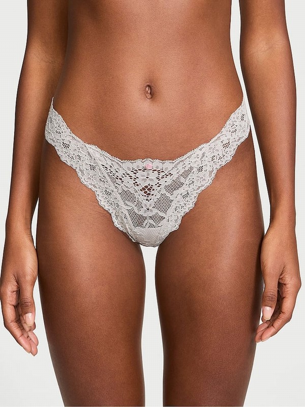 Silver / Grey Victoria Secret Pearl Lacezilian Underwear | TNUQB9702
