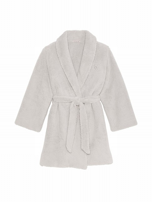 Silver / Grey Victoria Secret Pearl Super Cosying Gown Nightwear | MSUFP0327