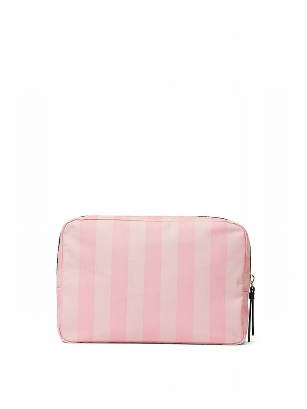 Stripes / Pink Victoria Secret Iconic Makeup Bag | RZBWM2796