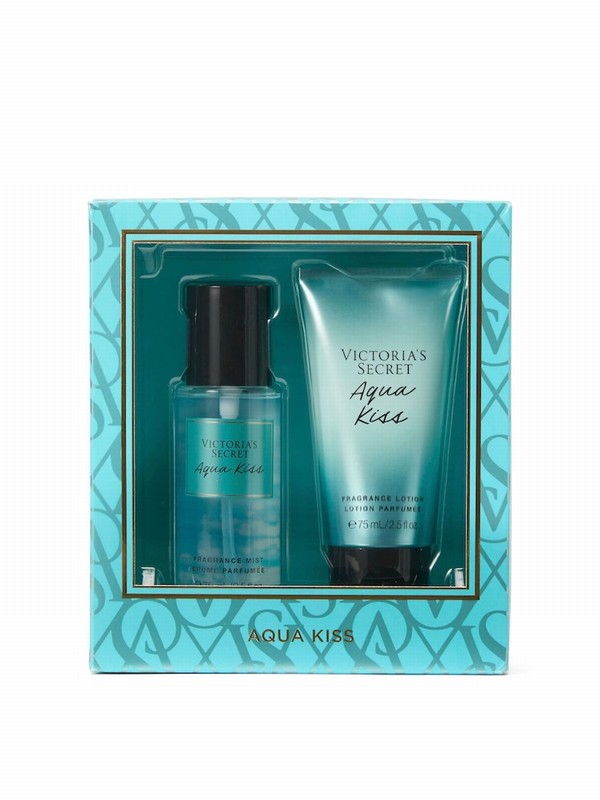 Victoria Secret Aqua Kiss 2 Piece Body Mist and Lotion Gift Set Perfume | VTXQP9675