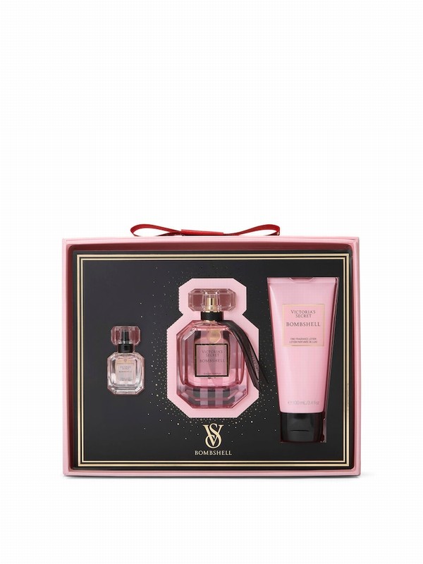Victoria Secret Bombshell Fragrance Gift Set 3 Piece Perfume | BOFJW3190