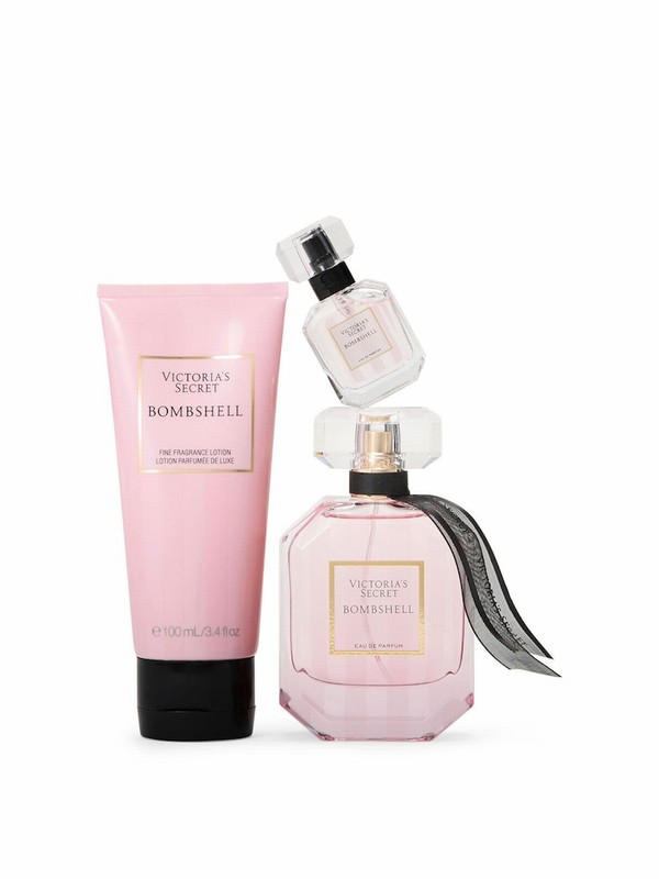 Victoria Secret Bombshell Fragrance Gift Set 3 Piece Perfume | BOFJW3190
